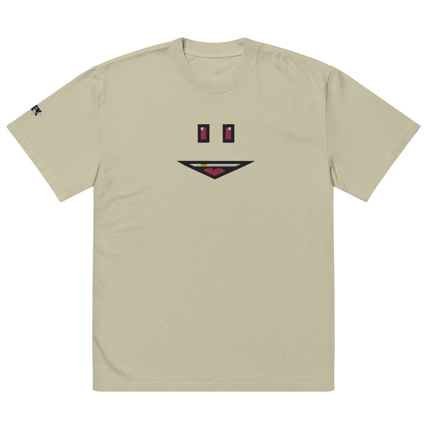 Oversized KEK face faded t-shirt